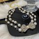 thumbnail image 2 of Pearl And Diamond Necklace Elegant Temperament Necklace Women, 2 of 5