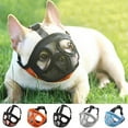 thumbnail image 2 of Short Snout Pet Dog Muzzles Adjustable French Bulldog Muzzle Dog Mouth Mask Breathable Muzzle for Anti Stop Barking Supplies, 2 of 8