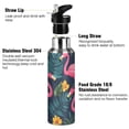 thumbnail image 3 of Yayeee 33oz Insulated Water Bottle Double Wall Stainless Steel with Flip Straw Lid, Yellow Floral Flamingo, 3 of 7
