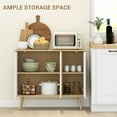 thumbnail image 4 of HOMCOM Buffet de 36 Pouces, Armoire Buffet avec Tablettes Ajustables, Naturel, 4 of 10