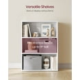 thumbnail image 2 of 3-Tier Bookshelf Open Bookcase with Adjustable Storage Shelves Floor Standing Unit White, 2 of 10
