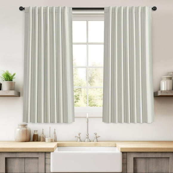 AIR-Bedroom Curtains 54 Inch Long Blackout Curtains for Living Room Thermal Curtains Back Tab Black Out Curtains for Small Windows Short Cafe Curtains & Drapes Basement Window Curtains 50"x 54"
