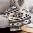 thumbnail image 3 of Brown Boho Blanket Soft Cozy Warm Throw Blanket for Couch, Plush Fuzzy Flannel Fleece Blankets for Sofa, Southwestern Ethnic Aztec Retro Geometric Bed Blankets Lightweight Gifts for Women, 40"x50", 3 of 9
