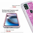 thumbnail image 5 of Circlemalls Case For Motorola Moto G Stylus 5G, + Protector 12 Ft Drop Proof Phone Cover W/ Glitter Diamond -Pink, 5 of 7