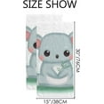 thumbnail image 3 of GZHJMY Fingertip Hand Towels, 2 Pack Pcs Cute Koala Sitting Absorbent Face Bath Towels for Bathroom Kitchen, 30"x15", 3 of 6