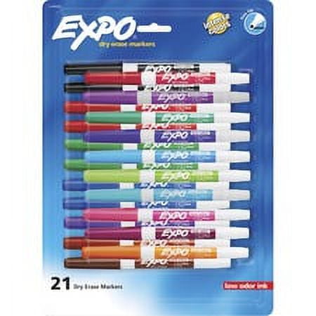 Expo Low-Odor Dry Erase Fine Tip Markers - Fine Marker Point - Assorted Alcohol Based Ink - 16 / Pack Expo Low-Odor Dry Erase Fine Tip Markers - Fine Marker Point - Assorted Alcohol Based Ink - 16 / Pack