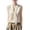 Beige, variant on Women's Sleeveless V-Neck Satin Blouse, Tie-Neck Flowy Ribbon Top, Nylon-Spandex Casual Tank for Work & Daily Wear