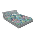 thumbnail image 2 of Ambesonne Paisley Fitted Sheet & Pillow Sham Set, Bohem Colorful, Full, Multicolor, 2 of 2