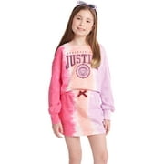 Justice Girls Branded Dye Effect Long Sleeve Sweatshirt, Sizes XS-XLP