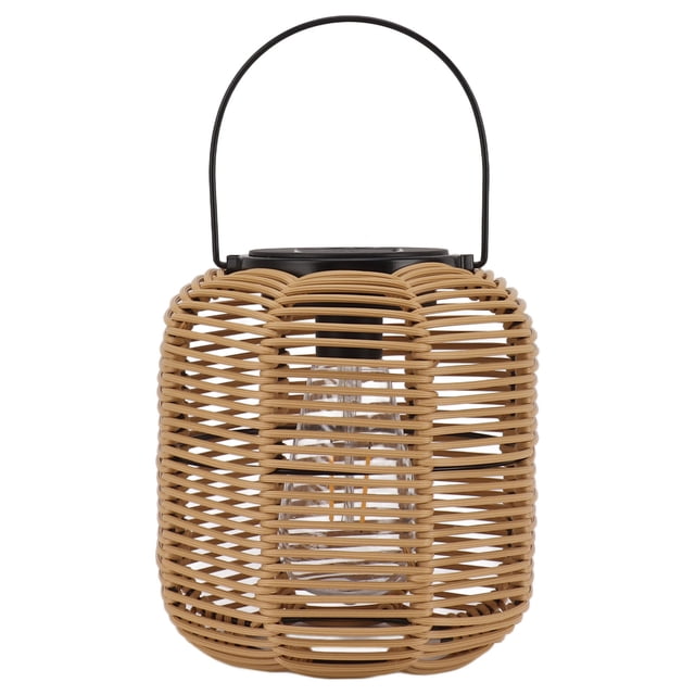 Farol solar colgante para exteriores, luces solares impermeables, decorativo, de ratán, para mesa, patio, jardín, porche, de tungsteno