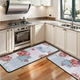 thumbnail image 3 of Kitchen Rugs Sets Of 2,Pioneer Flower Floral Print Pattern Anti Fatigue Kitchen Mat Rugs Non Slip Washable,Decorative Kitchen Floor Mats for Kitchen,Sink,Laundry,17"x47"+17"x47", 3 of 5