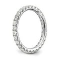 thumbnail image 4 of 14k White Gold Polished Size 7.5 U-Shared Prong 1 carat Diamond Complete Eternity Band, 4 of 6