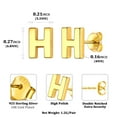 thumbnail image 5 of ChicSilver S925 Sterling Silver A-Z Initial Letter Stud Ear Earrings Gift for Women Name Earrings Golden Alphabet Stud Earrings Jewelry, 5 of 10