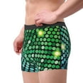 thumbnail image 2 of Honeii Green Disco Lights Men's Underwear Boxer Briefs Pack, ComfortSoft Boxer Brief for Men, Moisture-Wicking Breathable-Medium, 2 of 5