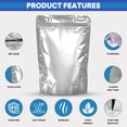 thumbnail image 6 of Renexas Mylar Bags 50 Pcs For Food Storage With Oxygen Absorbers | Airtight Resealable Foil Pouches For Long Term Storage, Reusable ziplock Bags pack of 1 gallon(25pcs) and 1 quart (25pcs), 6 of 6