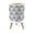 Color 3, variant on Small Trash Can with Lid Nature Inspired Animal Paw Prints Leaves Earthy Tones 1.8 Gallon Dog Proof Trash Can Round Garbage Can Waste Bin Wastebasket for Bathroom Bedroom Living Room