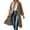 Camel, variant on Spring Fall Women Plaid Patchwork Long Sleeved Single Breasted Casual Trench Coat