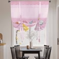 thumbnail image 3 of Pink Summer Coastal Balloon Curtains for Bedroom/Front Door/Bathroom, Modern Ocean Waves Starfish Shell Tie Up Curtains 63 Inch Length Light Filtering Kitchen Curtains Shades for Windows 46"x63", 3 of 8