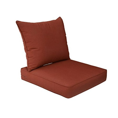 Bossima Sunbrella Indoor Outdoor Canvas Henna Red Deep Seat Chair