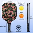 thumbnail image 4 of Pickleball Paddles Set,Pioneer Flower Floral Print Pattern Fiberglass Surface Pickleball Racket Set with 2 Indoor Outdoor Pickleball Balls and Pickleball Bag,Pickle-ball Equipment, 4 of 6