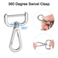 thumbnail image 4 of Uxcell 4Pack Swivel Clasps, 1" D Ring Detachable Snap Hook with Screwdriver, Silver, 4 of 7