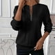 thumbnail image 1 of Camisas Sentuca para mujer, estilo jersey, cuello redondo, manga larga, blusas casuales lisas, 1 of 7