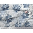 thumbnail image 2 of Soimoi Rayon Crepe Fabric Ship & Direction Compass Nautical Decor Fabric Printed Yard 46 Inch Wide, 2 of 3