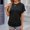 Black, variant on 2024 Spring/Summer New Solid Round Neck Loose Short Sleeved T Shirt Top For Women T Shirts Women Long Sleeves Summer Sports Women Long Shirt Women Woman S Workout Top Women T Shirt for Summer Womens