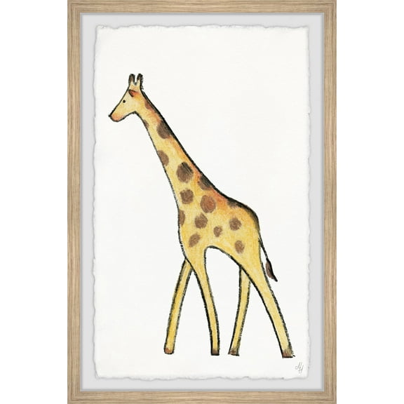 Marmont Hill Walking Giraffe Framed Wall Art