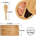 thumbnail image 3 of PEACNNG Bamboo Salt and Pepper Box, Divided Salt Cellar with Swivel Lid and Spoon, Salt Storage Box with Magnetic Lid to Keep Dry, Kitchen Spice Cellars Container for Salt, Pepper, Seasonings, Spice, 3 of 5