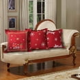 thumbnail image 6 of Violet Linen Seasonal Xmas Christmas Holiday Essenial Pattern, Polyester Embroidered Jacquard , Stars, 18 Inch x 18 Inch, Decorative Throw Pillow, 6 of 6