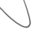 thumbnail image 2 of Cadena Collar Barbada Unisex 5mm Negro 60cm Chapa de Oro 18K Ametrinaa, 2 of 5