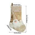thumbnail image 3 of JingChun Classic Gold Christmas Stockings 1 Pack Santa Snowman Xmas Decor Party Favor for Family, 18-Inch, 3 of 7