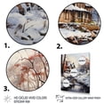 thumbnail image 3 of Designart "Milling In The Winter White and Brown" Cityscapes Canvas Print, 3 of 5