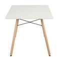 thumbnail image 4 of Topcobe Dining Table, Modern Metal Kitchen Table for Home Office Furniture, Coffee Table With Round Beech Wood Legs, 4 of 7