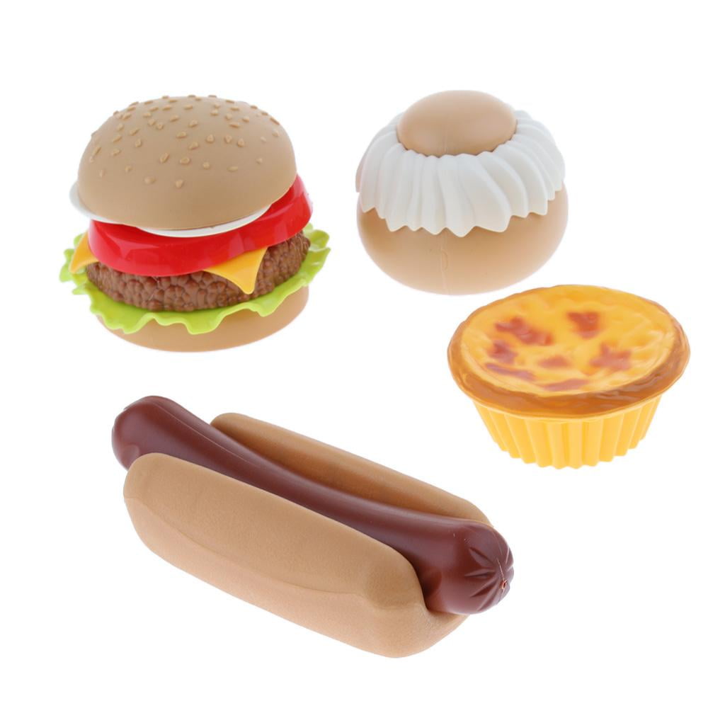 Kid Kichen Pretend Play Food Toy Drinks Snack DIY Hamburger Cake Cooking Games 