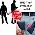 thumbnail image 6 of Bi-fold Chain Wallet for Men 18'inch Biker Chain RFID Safe Leather  Snap Tap Closer, 6 of 6