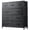 Charcoal Black Wood Grain, variant on GALAXHERO 9-Drawer Fabric Dresser, Tall Storage Tower for Bedroom, Hallway, Entryway, Closet, Chest Organizer Unit with Fabric Bins, Steel Frame, Wood Top, Rustic Brown Wood Grain Print