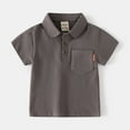 thumbnail image 4 of Akiihool Kids Polo Boys' Performance Polo Shirt (Coffee,2-3 Years), 4 of 6