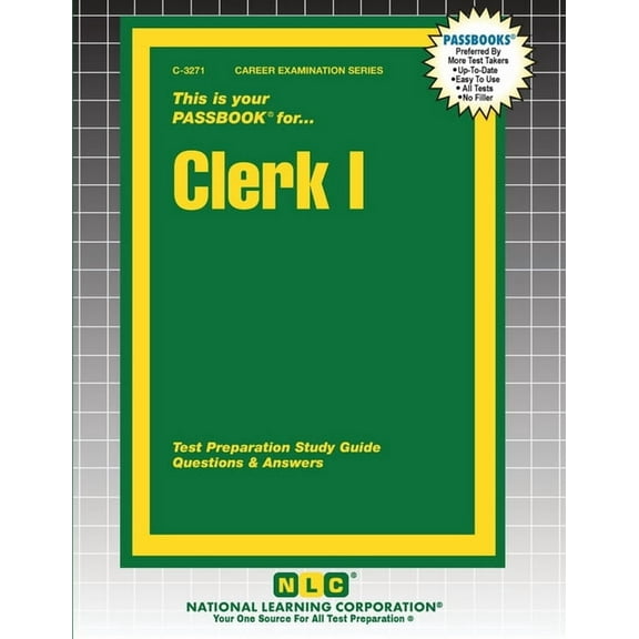 Career Examination Clerk I, Book 3271, (Paperback)