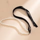 thumbnail image 4 of Collar de gargantilla de cinta negra larga para mujer, joyería de fiesta de boda de tendencia, elegante perla de imitación blanca, collares de vacaciones en la playa, 4 of 4