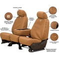 thumbnail image 5 of Covercraft Carhartt SeatSaver Custom First Row Seat Cover: Brown, Bucket Seats, 2 Pk, 5 of 6