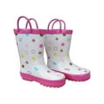 thumbnail image 2 of Foxfire FOX-600-80-13 Childrens White Polka Dots Deluxe Rain Boot - Size 13, 2 of 2