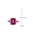thumbnail image 3 of 4.50 Carat (Ctw) Pink Topaz and Ruby Three Stone Ring in Sterling Silver for Women, 3 of 6