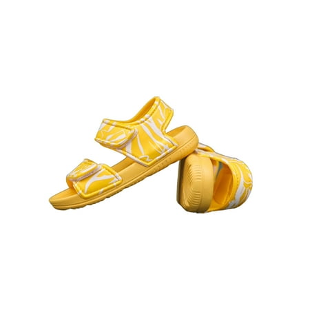 

Fangasis Boys Girls Casual Shoes Beach Sandal Summer Flat Sandals Children Water Shoe Sports Non-Slip Slip On Yellow Dolphin 6C
