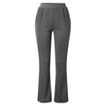 thumbnail image 5 of Sweat Pants for Women Women Business Dress Pants High Waist Casual Work Pants Stretchy Flare Trousers for Yoga Office Gray XXL, 5 of 6