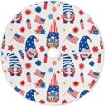 thumbnail image 1 of FMSHPON American Flag Gnome Xmas Christmas Tree Skirt Stand Mat for Holiday Party Decoration Indoor Outdoor 36 inches, 1 of 6