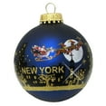thumbnail image 2 of Kurt Adler 60MM NY Santa Skyline Hand Painted Glass Ball Ornament, 2 of 2