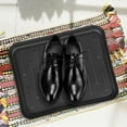 thumbnail image 4 of IFANLANDOR 2 Pcs Plateaux à Chaussures d'Intérieur Noir Support de Bol pour Animaux en Plastique Imperméable Design Simple, 4 of 8