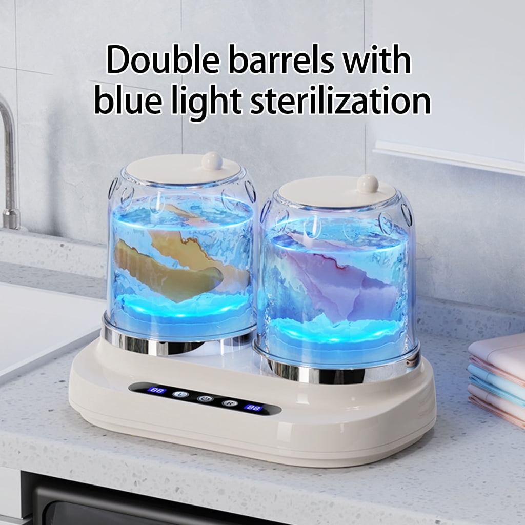 PatungKu Twin Compartment Electric Washer Simultaneous Separate Wash Quiet Motor Design